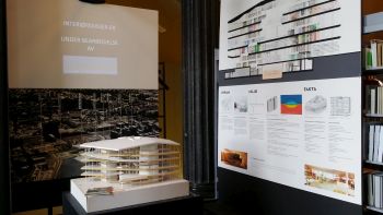 Model of new library building, Oslo